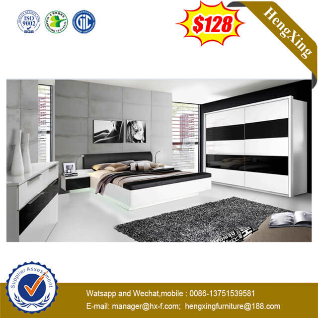 Luxury Large Space Hotel Home Bedroom Furniture Set With Wardrobe and Side Cabinet