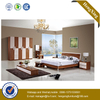 Modern Wooden Home Furniture President Bed with Leather Soft Package