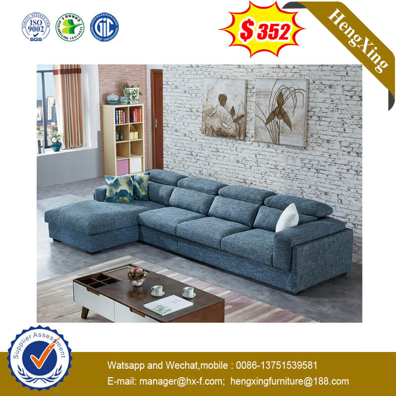 Factory Price Modern Design L Shape Fabric Home Sitting Room Sofa