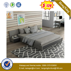 Cheap Price MDF Fashion Wooden Double Room Hotel Furniture Bed