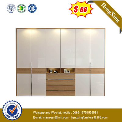 Good Price Wardrobe White Paint Glass Large Bedroom Furniture Closet 