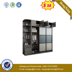 No MOQ Imported Metal Hardware Simple Design Double Room Wardrobe