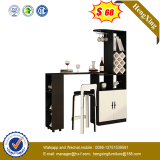 Wholesale Modern White And Black High Folding MDF Home Bar With Shoe Cabinet