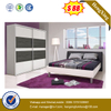 Modern Wooden Apartment Bedroom Furniture 1.8m MDF Double Bed