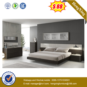 Factory sale hotel room home furniture wood king bed 