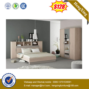 Modern Wooden Twin Double Bed with Storage for bedside Used Home Bed