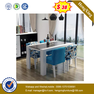 Wooden Office Furniture Melamine Board White Round Dining Table