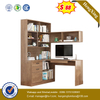 Factory Popular wood Home Furniture Laptop Stands Office Desk Study Table with book shelf