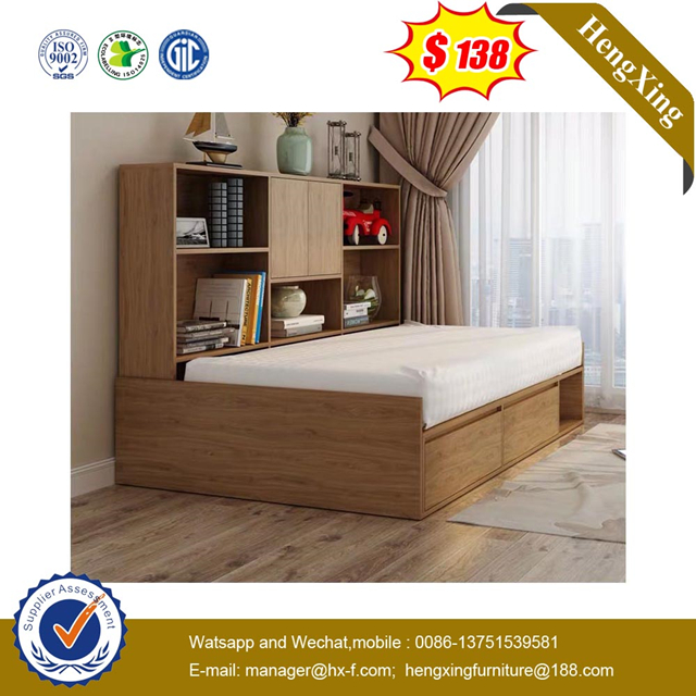 Wooden Home Bedroom Drawer Cabinet Children Single Kids Bed Furniture