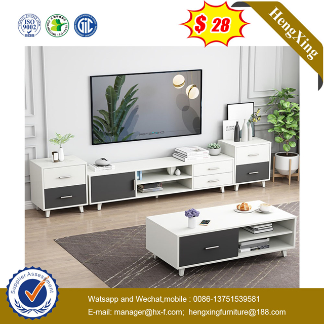 Wooden Cheap Simple Design 1.2 M Customerized Size side cabinets TV Stand coffee table living room Furnitures