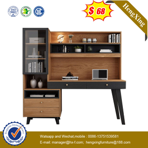 Modern Wooden Home Office Furniture School Standing book case cabinets Computer Table Living Room Study Desk