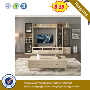 China Factory Melamine Wooden Modern TV Stand