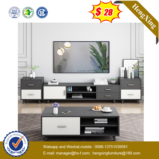 Wooden Simple Design Home MDF Hot Sell living room furniture round Side Cabinet TV coffee Table