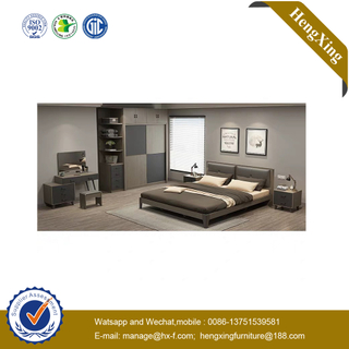 Modern Furniture Folding Melamine MDF Solid Wooden Home Bedroom Double King Bed