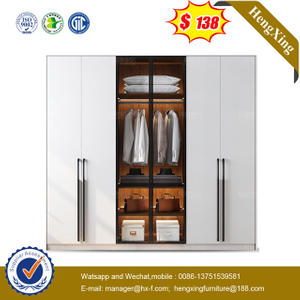 Cheap Home Office Wooden Bedroom Furniture Clothes Storage Almirah Cupboard Wardrobe