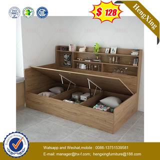 Modern home school Bedroom Children Furniture Kids Wood Bookcase Single Beds with drawer cabinets