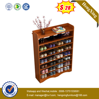 Space Saving Brown Wood Color Living Room Furniture 8 Shelf Shoes Rack Shoe Storage Cabinet