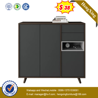 Luxury Black Color Wood Storage Cabinet for Living Room Wooden TV Stand